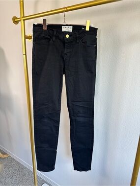 Frame Denim Black Le Skinny de Jeanne